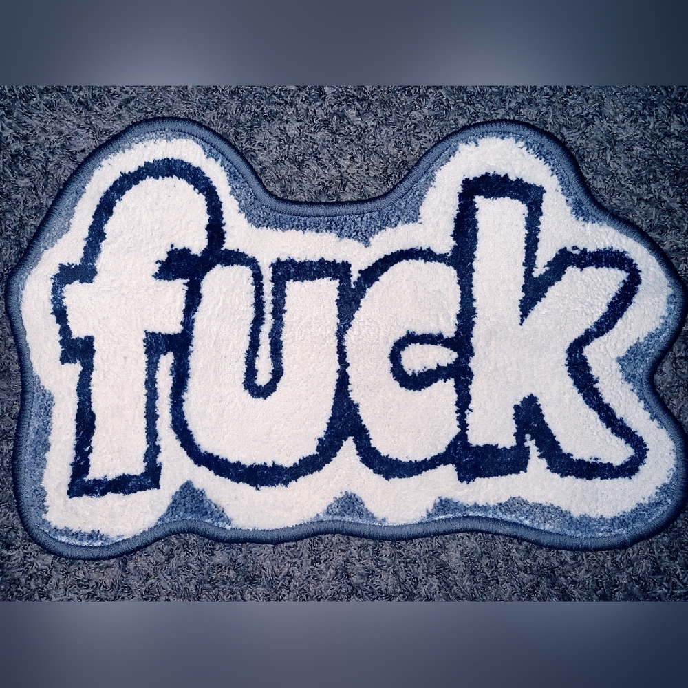 (NWT) "f**k" area rug